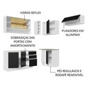 Ver imagem 5 de Armário de Cozinha Completa de Canto 349cm Branco/Preto Glamy Madesa 06