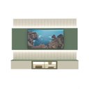 Ver imagem 2 de Conjunto Painel e Home Rack Suspenso Reflecta com Led Akin Cor:verde