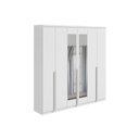 Ver imagem 1 de Guarda Roupa Casal 6 Portas e 4 Gavetas C/ Espelho Alonzo New Branco - Lopas
