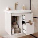 Ver imagem 5 de Gabinete para Banheiro 60cm com 1 Porta 2 Gavetas e Cuba de Embutir Copenhague