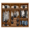 Ver imagem 3 de Roupeiro Venice Casal 100% Mdf com 4 Gavetas Interna - Amendola Touch/ Off White Demóbile