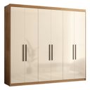 Ver imagem 2 de Roupeiro Venice Casal 100% Mdf com 4 Gavetas Interna - Amendola Touch/ Off White Demóbile