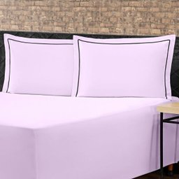 Jogo de Lençol para Cama Box Complet Lilás King 03 Peças - Percal 140 Fios - 2