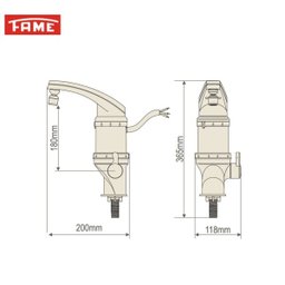 Torneira Elétrica Fame Elegance 4T de Bancada 220V 5400W Branca - 3 Torneira Elétrica Fame Elegance 4T de Bancada 220V 5400W Branca - 3