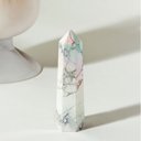 Ver imagem 1 de Ponta de Howlita Torre Obelisco de Pedra Natural:branco