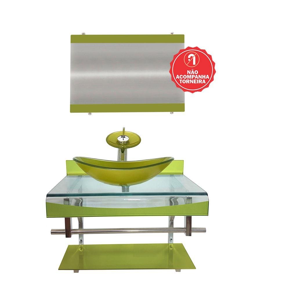 Gabinete de Vidro Holanda 70cm Iq Inox Verde Oliva - 2