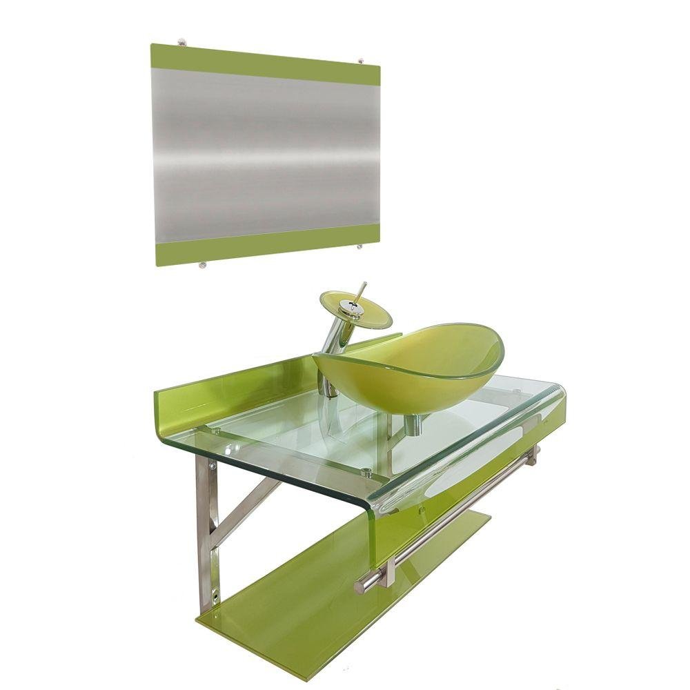 Gabinete de Vidro Holanda 70cm Iq Inox Verde Oliva - 3