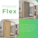 Ver mais imagens de Guarda-Roupa Solteiro 2 Portas com Espelho Lateral 2 Gavetas Costa Rica Marrom Jequitibá