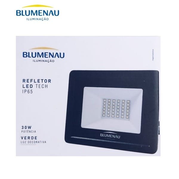Refletor LED Blumenau 30W Luz Decorativa Verde - Bivolt - 2