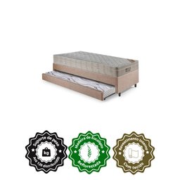 Bicama Box Solteiro Linho 96x203x28 cm com Colchão Airtech Ortobom Molas Ensacadas - 5