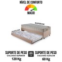 Ver imagem 6 de Bicama Box Solteiro Linho 96x203x28 cm com Colchão Airtech Ortobom Molas Ensacadas