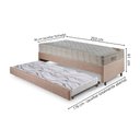 Ver imagem 2 de Bicama Box Solteiro Linho 96x203x28 cm com Colchão Airtech Ortobom Molas Ensacadas