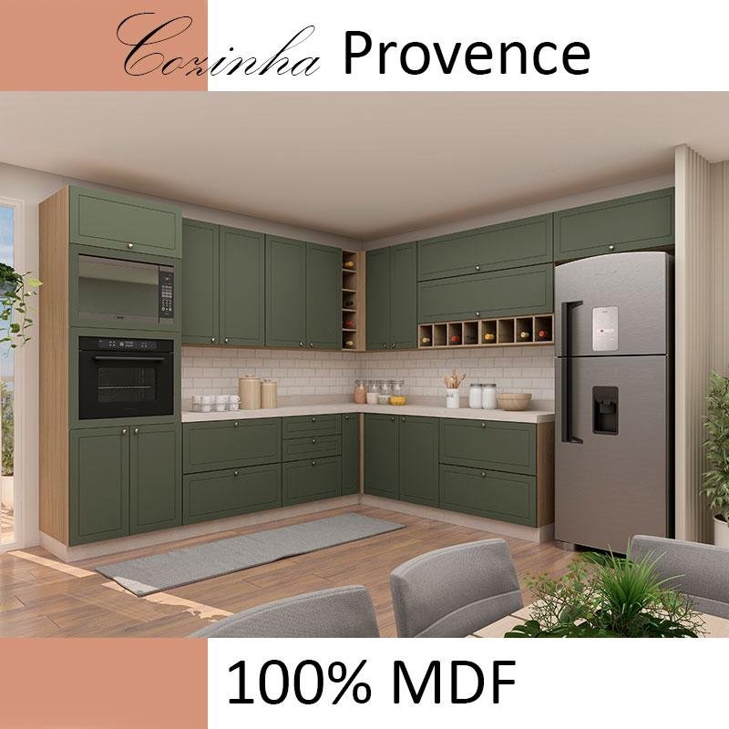 Módulo Balcao 35cm 3 Gavetas 100% Mdf Cozinha Modulada Provence Robel Hanover/salvia - 2