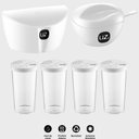 Ver imagem 1 de Kit Açucareiro + Saleiro 0,5l + 04 Porta Temperos UZ-K030 UZ Utilidades - Branco