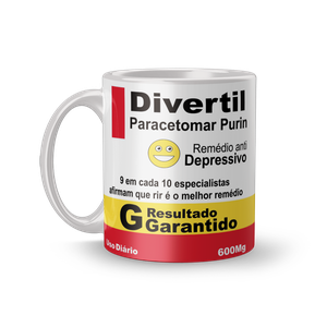 Caneca Criativa com Estampa de Remédios Engraçados Divertil