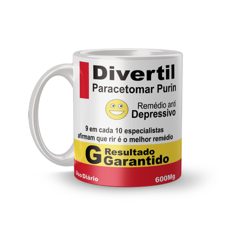 Caneca Criativa com Estampa de Remédios Engraçados Divertil