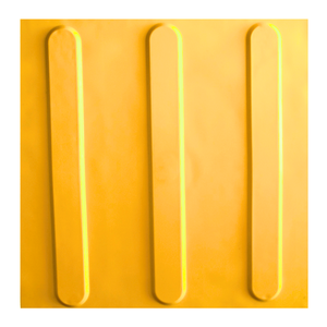 Kit 16 Pçs Piso Tátil Pvc 25x25 Direcional Amarelo