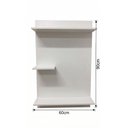 Ver imagem 5 de Prateleira Cantinho de Oração Branca 90x60cm + Placa 3D Nicho de Parede Bíblia Terço -  Branco