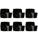 Ver imagem 1 de Jogo 6 Xícaras de Café com Pires 90ml em Porcelana Oriental Germer Preta