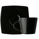 Ver imagem 2 de Jogo 6 Xícaras de Café com Pires 90ml em Porcelana Oriental Germer Preta