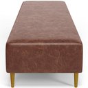 Ver imagem 6 de Puff Decorativo Sala de Estar Bali W01 Pés Palito 210x60cm Couríssimo Marrom - Lyam Decor