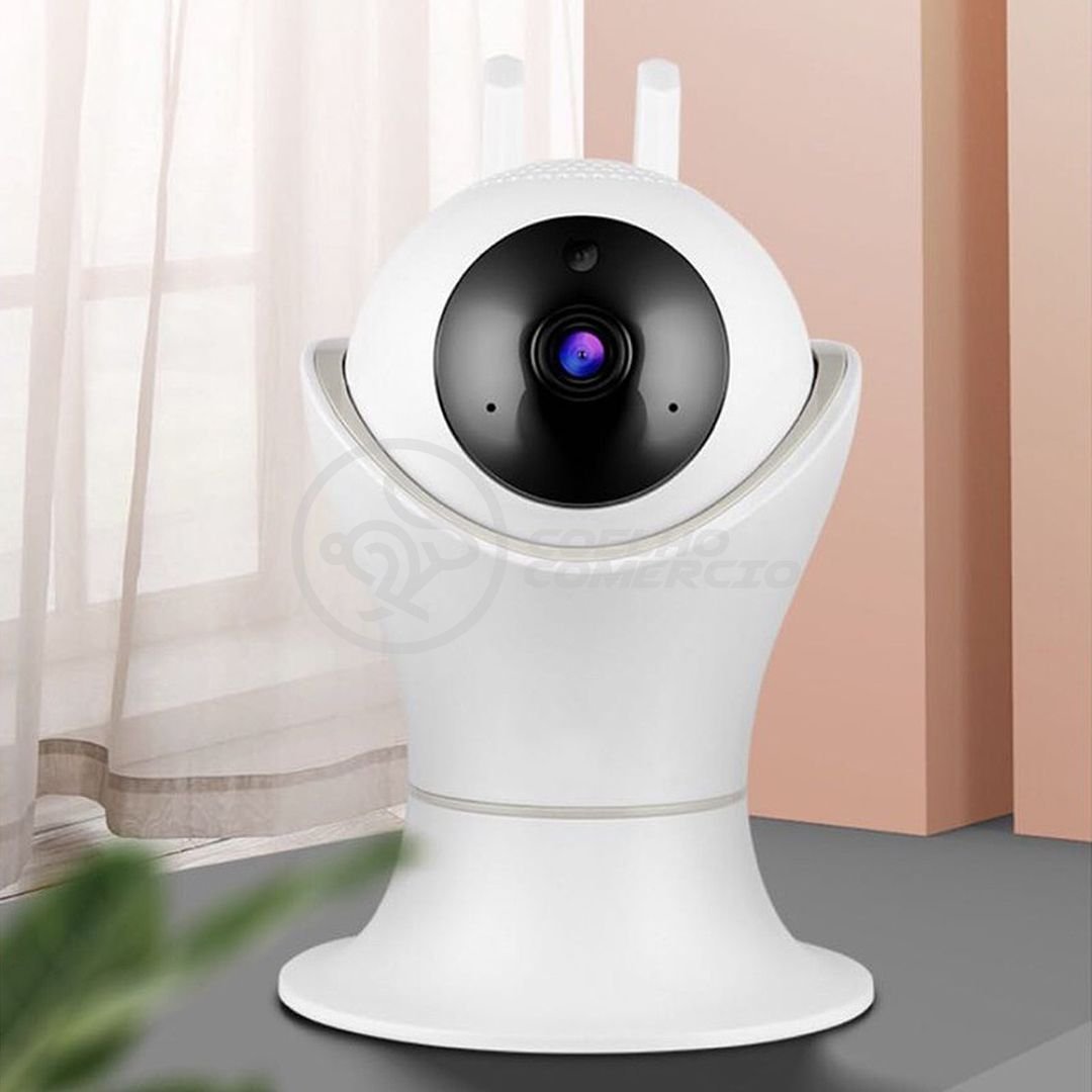 Câmera Ip C360 de Segurança Wifi 2 Antenas Robô Hd 1080p sem Fio 360º Áudio Visão Noturna - 8165hp - 8