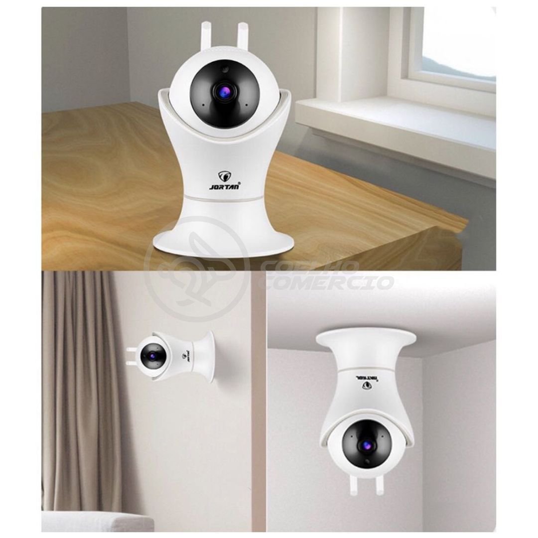 Câmera Ip C360 de Segurança Wifi 2 Antenas Robô Hd 1080p sem Fio 360º Áudio Visão Noturna - 8165hp - 12