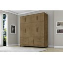Ver imagem 4 de Roupeiro Triplex Guarda Roupas Londres Casal 8 Portas Jacara Trinobel