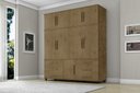 Ver imagem 4 de Roupeiro Triplex Guarda Roupas Londres Casal 8 Portas Jacara Trinobel