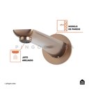 Ver imagem 4 de Torneira Para Banheiro Misturador Duplo Comando de Parede Piau Pingoo.casa - Dourado Rose