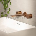 Ver imagem 6 de Torneira Para Banheiro Misturador Duplo Comando de Parede Piau Pingoo.casa - Dourado Rose