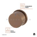 Ver imagem 5 de Torneira Para Banheiro Misturador Duplo Comando de Parede Piau Pingoo.casa - Dourado Rose