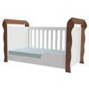 Ver imagem 3 de Quarto de Bebê Ariel 4p Berço Lara Branco Acetinado Amadeirado com Colchão – Carolina