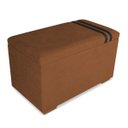 Ver imagem 2 de Recamier Puff Baú Organizador no Boucle com Cinto Preto:terracota
