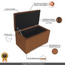 Ver imagem 6 de Recamier Puff Baú Organizador no Boucle com Cinto Preto:terracota