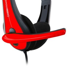 Fone com Microfone P3 Kross Elegance Preto/Vermelho - 2