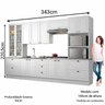 Cozinha Completa Americana 6 Peças Branco 100%MDF Sem Tampo - Henn - 2