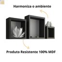 Ver imagem 2 de Nicho para Sala Quarto Livro Prateleira Cubo Estante Bebe - Preto