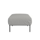 Ver imagem 3 de Puff Chaise Industrial Basileia 74cm Yescasa Veludo Tx Cinza Prata