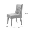 Ver imagem 3 de Sala de Jantar Lara 180 Tampo MDF Vidro com 6 Cadeiras Safira