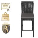 Ver imagem 4 de Mesa Bistro e 2 Banquetas Roma Preta Corda Náutica 11 Preta