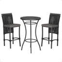 Ver imagem 1 de Mesa Bistro e 2 Banquetas Roma Preta Corda Náutica 11 Preta