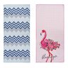 Kit 2 Toalhas de Praia Aveludada Chevron e Flamingo Sultan - 2