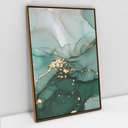 Ver imagem 1 de Quadro Decorativo em Canvas Abstrato Mármore Safira TaColado Moldura Flutuante 4,5cm Freijó 90 x 60c