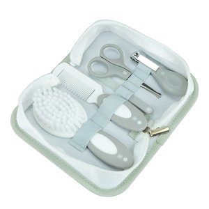 Kit Higiene para Bebê 5 Pçs C/ Nécessaire Cinza - Pimpolho:cinza