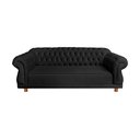 Ver imagem 1 de Sofá Chesterfield Capitone Elisabeth Suede Preto 2,30cm