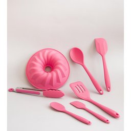 Colher de Silicone Duplo Rosa - Oikos - 3
