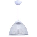 Ver imagem 1 de Lustre Luminária Pendente Utron Prismático Transparente 32cm - Acabamento Branco