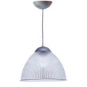Ver imagem 1 de Lustre Luminária Pendente Utron Prismático Transparente 32cm - Acabamento Cinza
