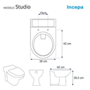 Ver imagem 3 de ASSENTO PARA LINHA INCEPA STUDIO MDF LAQUEADO COR CINZA PLATINA  BIGUA